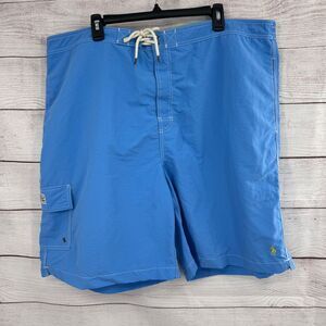 Polo Ralph‎ Lauren Swim Trunks Cargo Pocket Swimwear Blue 2XB BIG